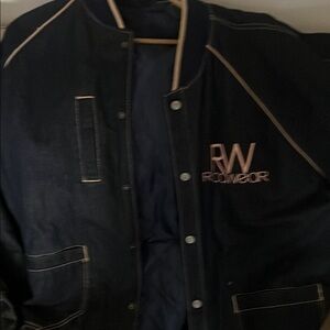 Rocawear Black Bomber Jacket with Contrast Stitching